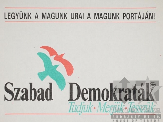 THM-PLA-2017.1.65a  - SZDSZ election flyer, 1990