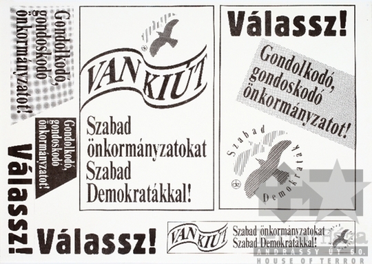 THM-PLA-2019.2.15 - SZDSZ election poster, 1990