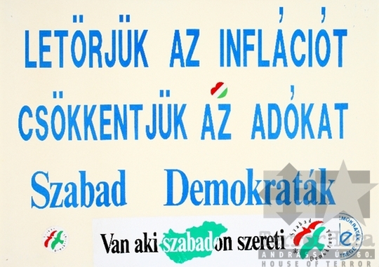 THM-PLA-2019.2.19 - SZDSZ election poster, 1990