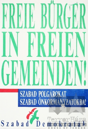 THM-PLA-2019.2.7 - SZDSZ election poster, 1990